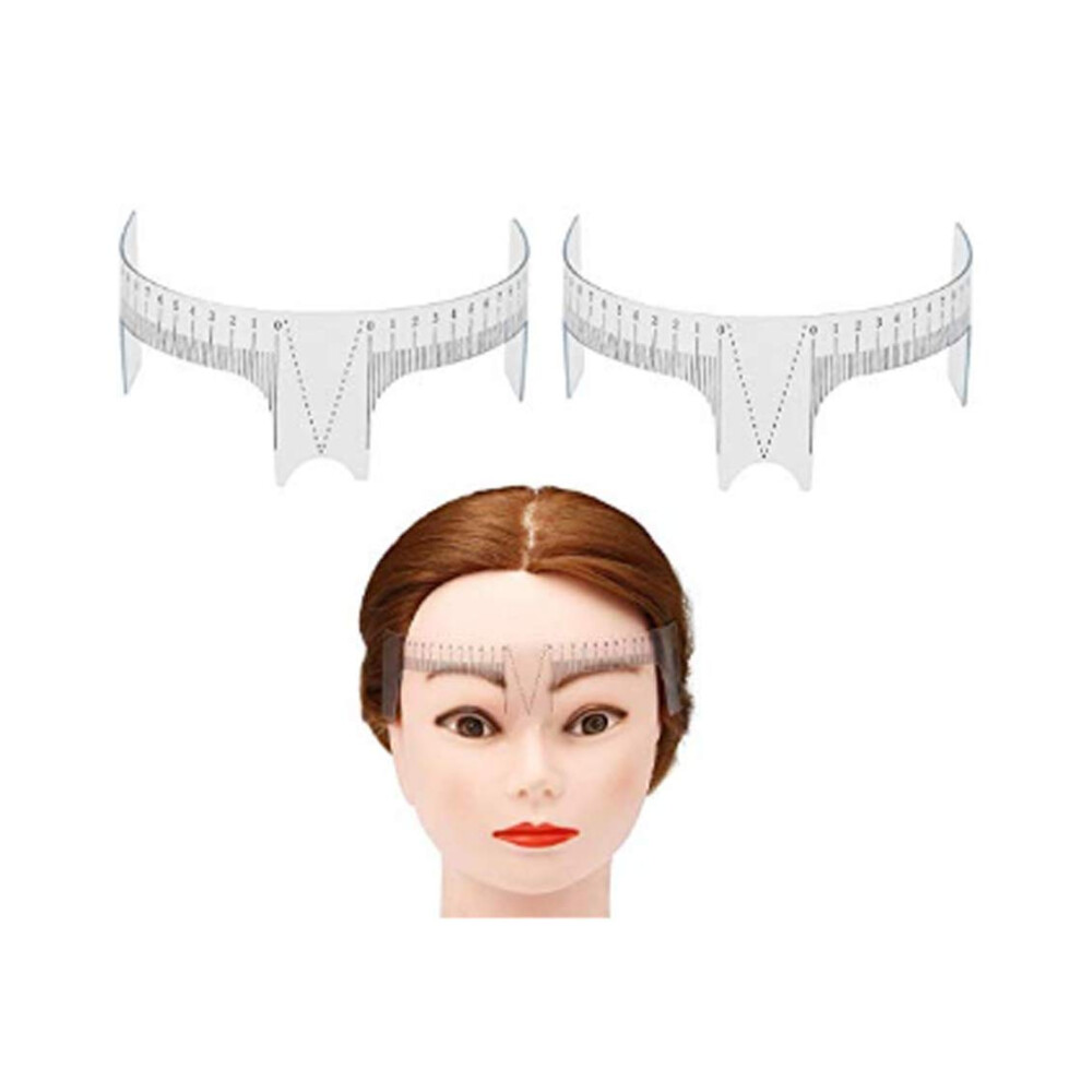 Ericotry 2 Pcs Plastic Eyebrow Ruler Tattoo Ruler Eyebrow Grooming Stencil Shaper Measure Tools For Eyebrow Stencil Positioning Diy Ruler Calipers