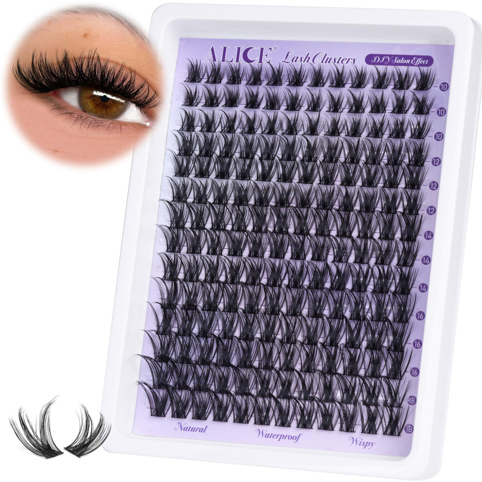 Alice Lash Clusters Wispy Eyelash Extensions 168Pcs Fluffy Individual Lashes 10-18Mm Waterproof Natural Diy Lash Extensions Cluster Eyelash Extensions By