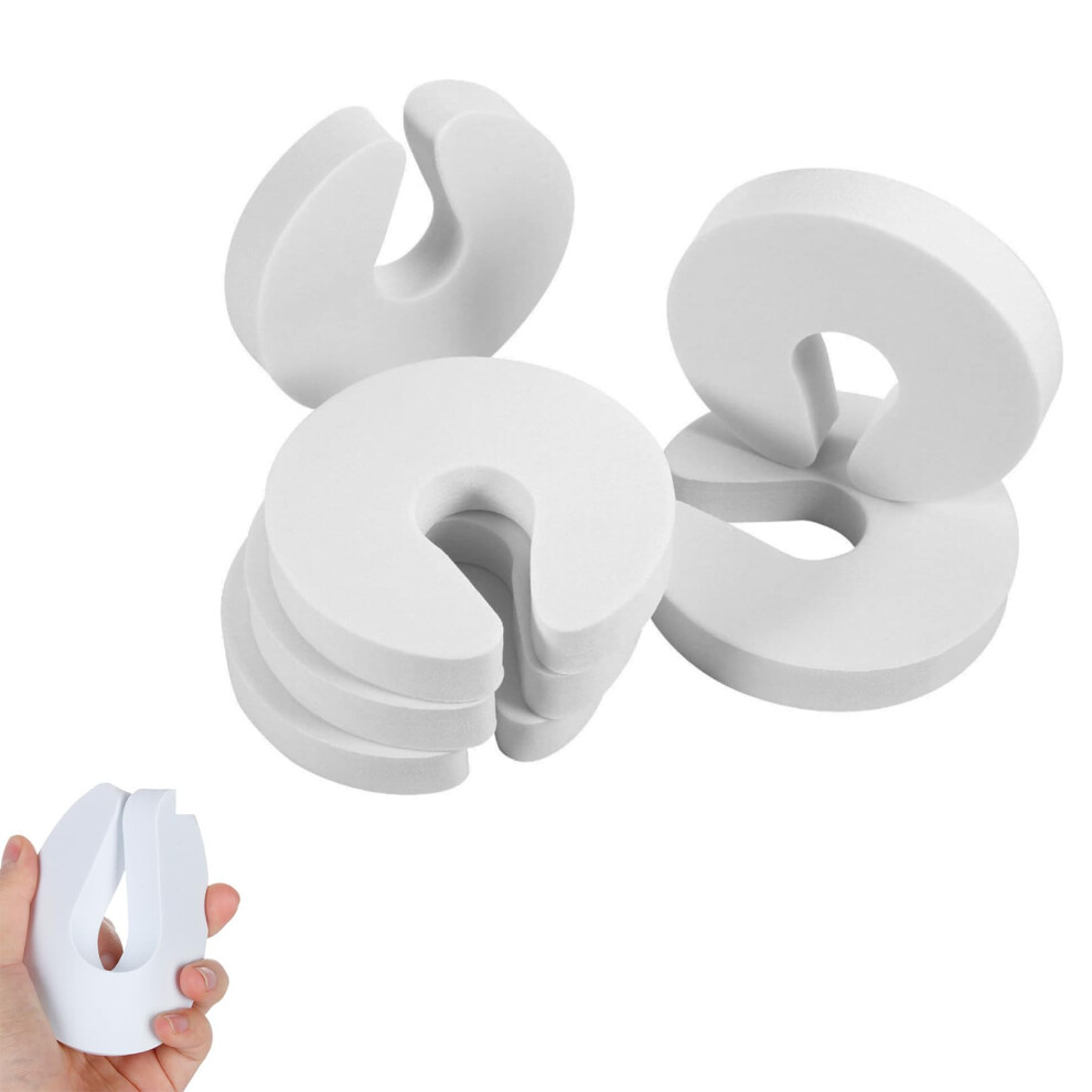 6Pcs Door Finger Guards,Safety Door Stoppers, Foam Child Door Stopper Baby Safety Finger Pinch Guard Child Door Stopper Prevent Children's Finge White Gunwon