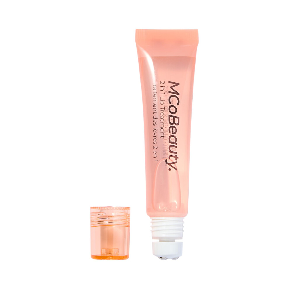 Mcobeauty Peach - Glow And Treat 2-In-1 Lip Treatment - Scent - Moisturising Lip Oil With Squalane And Roller Ball Applicator - Glossy Shine Finish