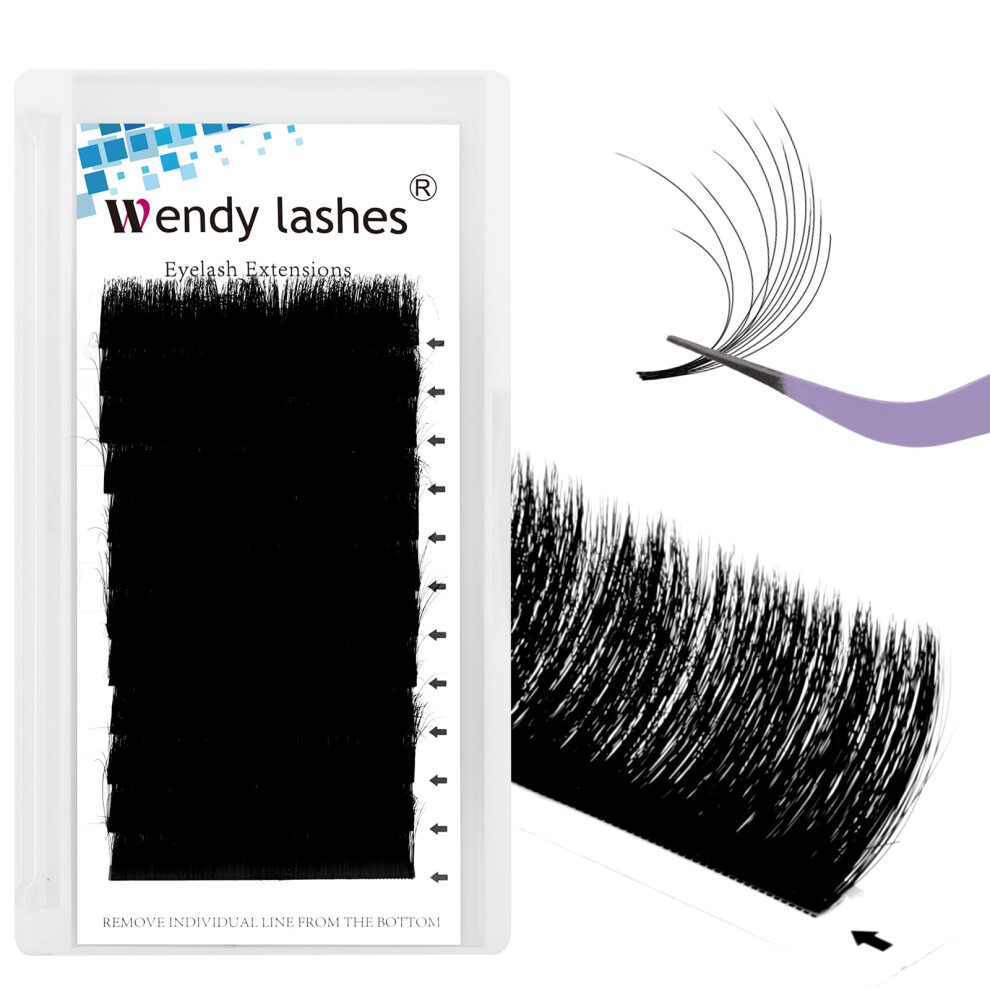 Wendy Lashes Easy Fan Lashes 2D Fluffy Lashes Easy Fan D Curl 0.05Mm Mixed 13-18Mm Russian Lashes Eyelash Extensions Individual Eyelashes