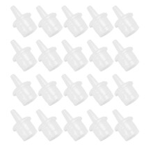 YUYTE 20pcs Lash Glue Bottle Nozzle Caps, Universal Lash Glue Nozzle Tips, Clear Polypropylene, Medium Viscosity, Eyelash Extension Supplies