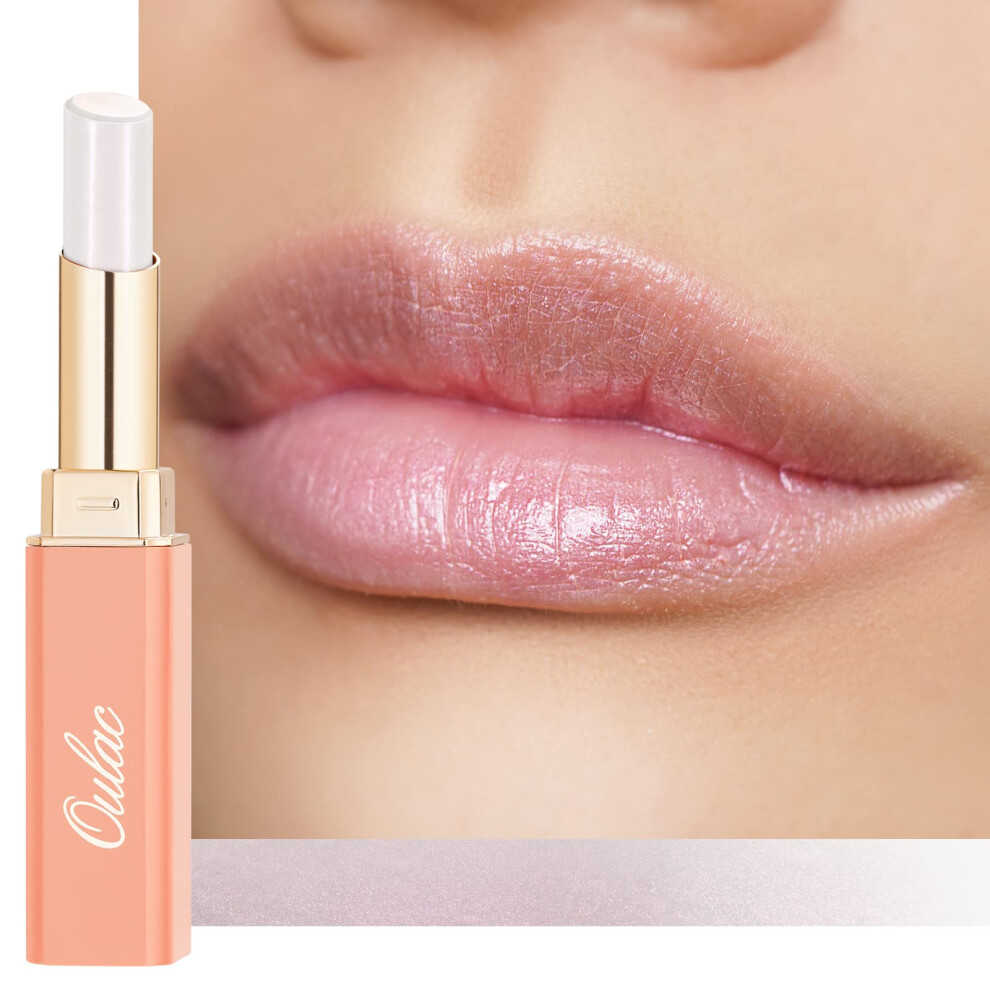 Oulac Moisture Shine Lipstick - Tinted Lip Balm & Hydrating Lipstick For Dry Lips, Sheer Coverage Lip Colour | Juicy Look, Glossy Finish, Vegan
