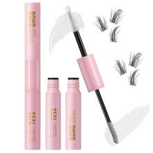 Bond and Seal Lash Glue 2-in-1, Super Strong Hold Cluster Lash Glue for Individual & DIY Eyelash Extensions, Eyelash Glues Bond and Seal