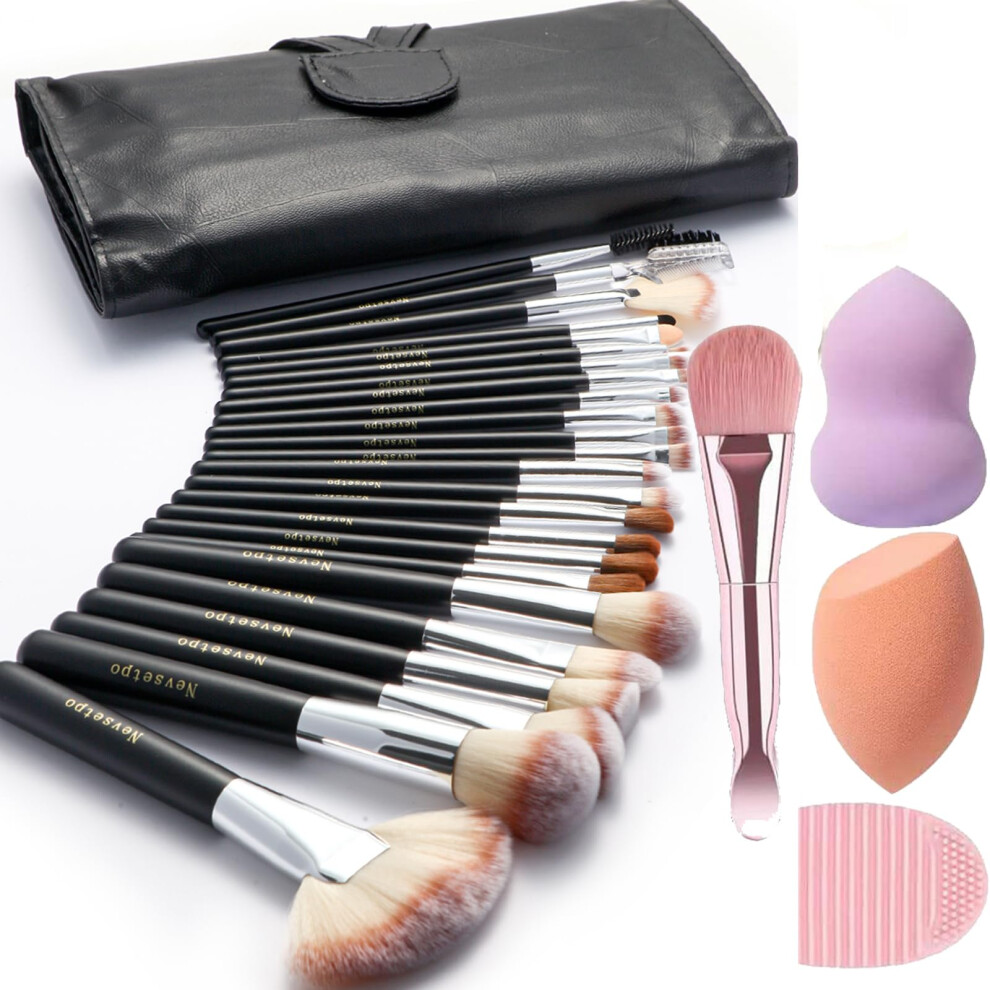 Nevsetpo Makeup Brushes, Quality Make Up Brushes 28Pcs Makeup Brushes Set Professional & Beginner Make-Up Sets & Case
