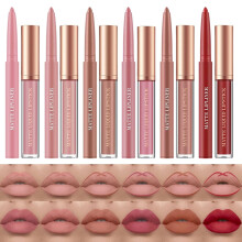 12 Pcs Liquid Lipstick Lipliner Set Nude Lipliner Matte Lipstick Long Lasting Non-Fading Waterproof Lip Glosses Makeup Set Gift For Women (Set C)