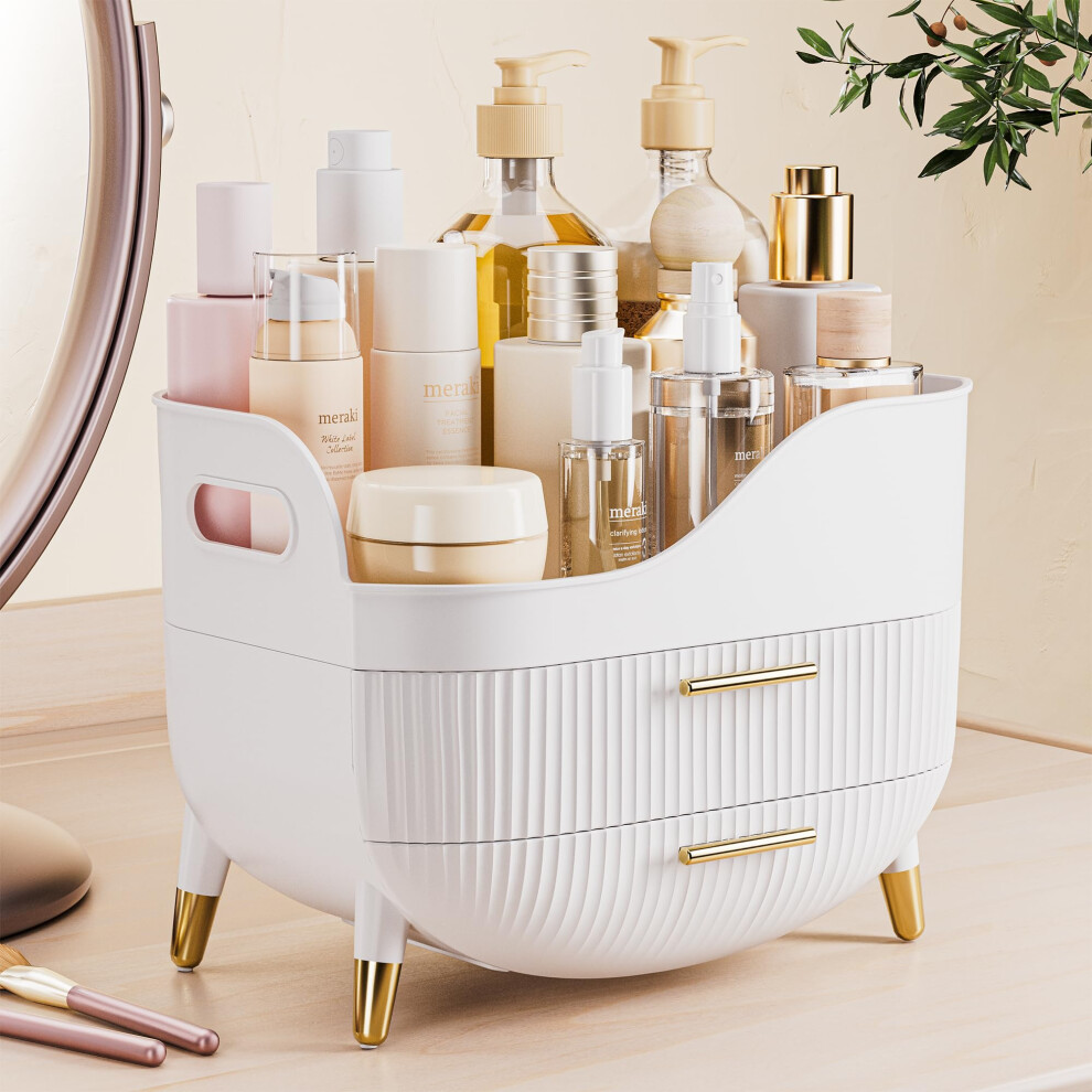 Vg Visiongood Makeup Storage Organizer With Drawers, Large Cosmetic Organisers Case For Vanity, Skincare Organiser For Lipsticks, Nail Care
