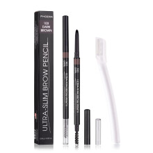 2 Packs Ultra Slim Eyebrow Pencil, Micro Brow Definer Pencil with eyebrow razors, Waterproof, Long-lasting