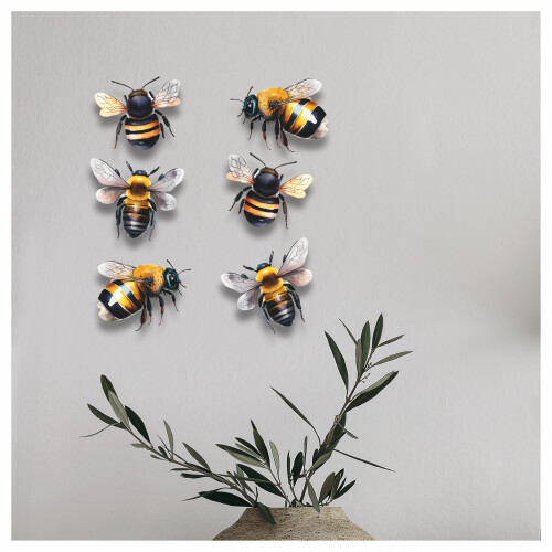Bumblebee Vinyl Decal Stickers, Cover Marks, Bee Wall Decor, Gift Idea 1