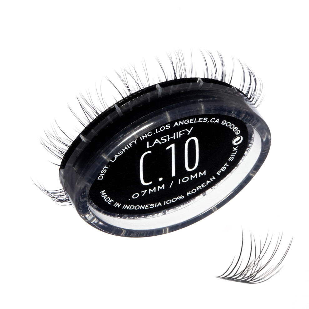 Lashify Black Curl 10Mm Gossamer Diy Eyelash Extensions Refill, Easy False Eyelashes For A Natural Look