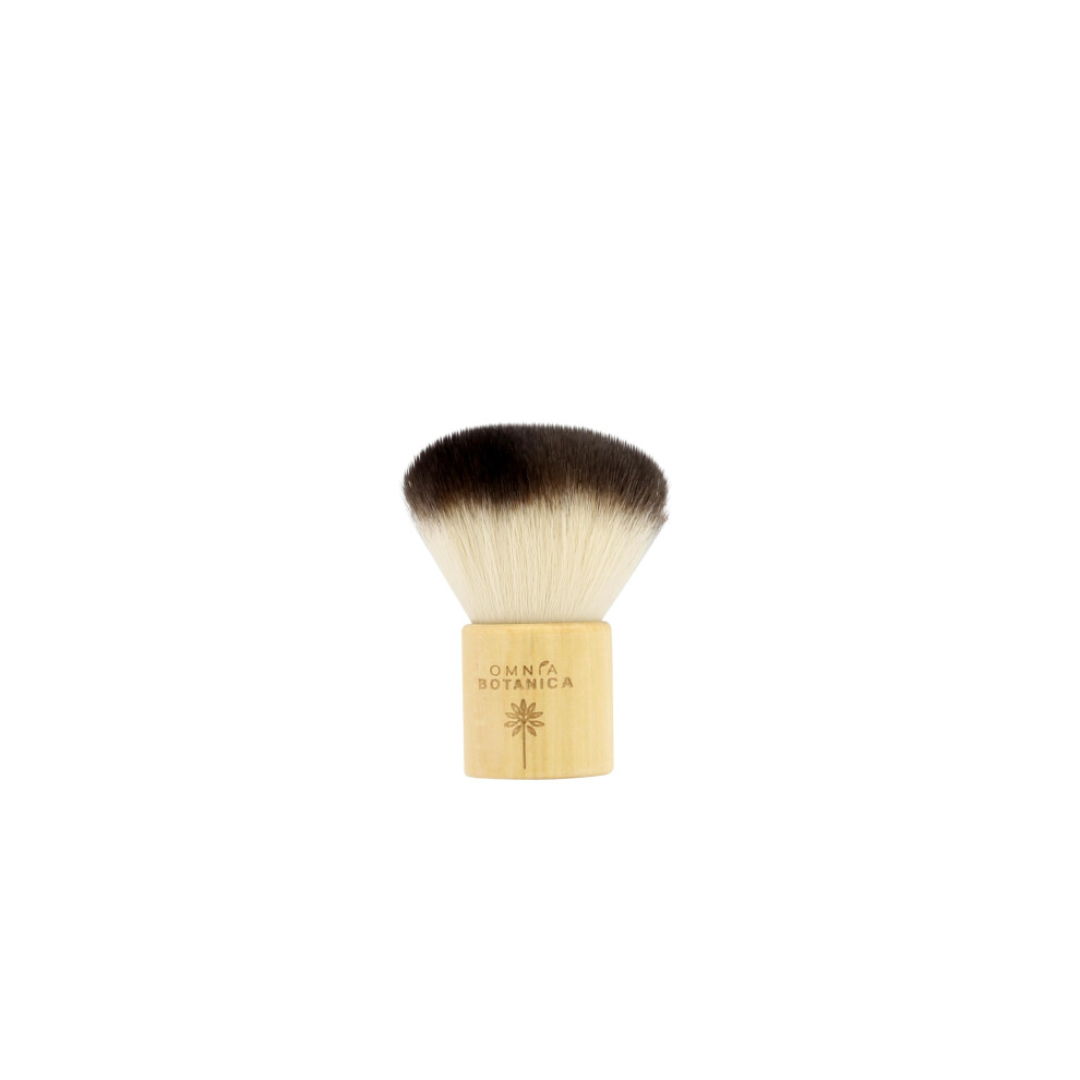 Omnia Botanica - Kabuki Brush - Face Powder - Makeup - Vegan Bristles - Fsc Certified Wood