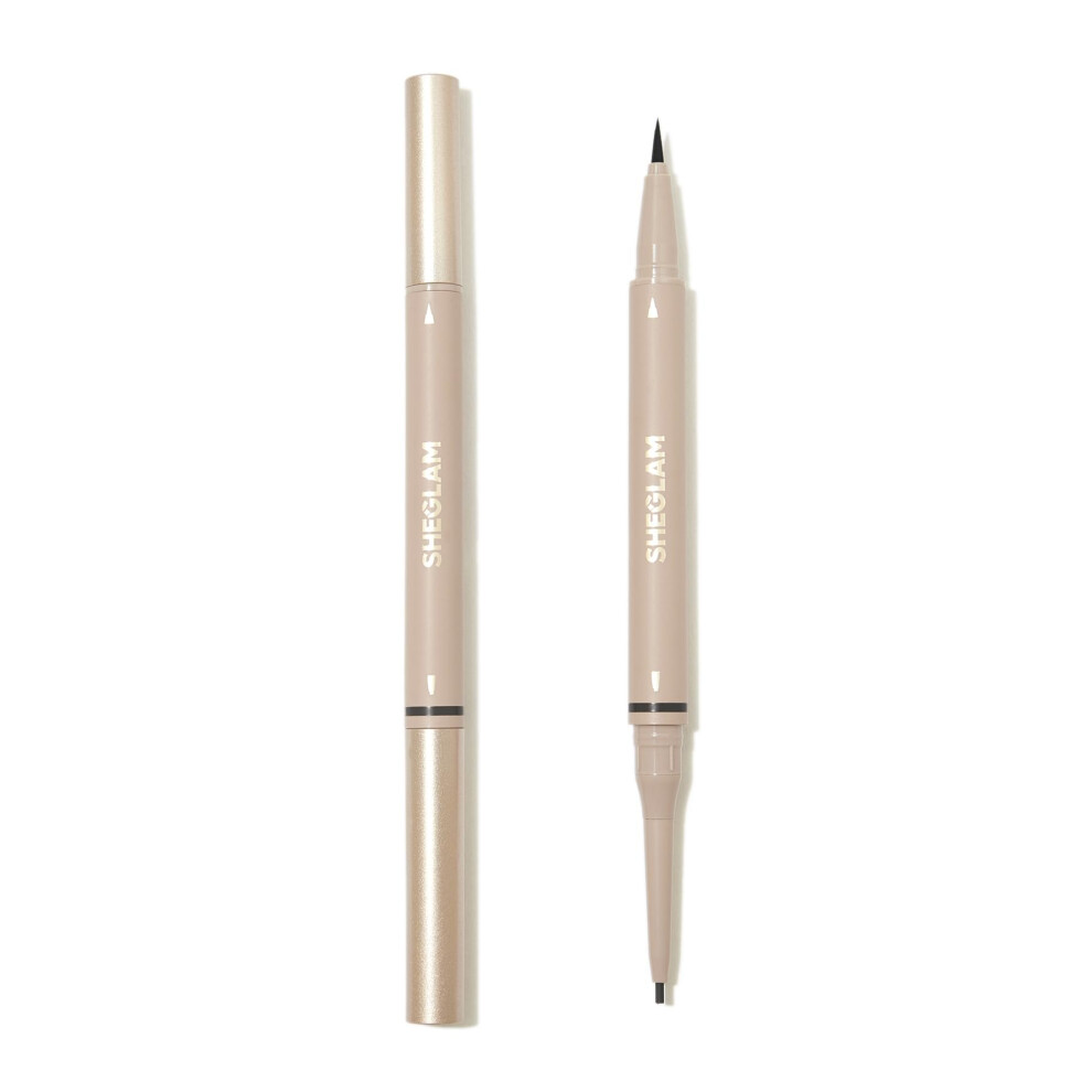 Sheglam Cream,Brown Dual-Sided Eyebrow Pencils Cream Waterproof Long Lasting Eye Brow Pen Makeup - Chocolate