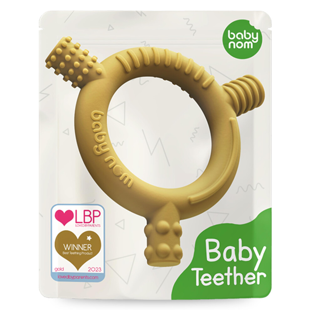 Teething Toys For Baby 3 Months And Up - Food Grade Silicone Baby Teether, Baby Teething Ring For Sensory Development Baby Nom