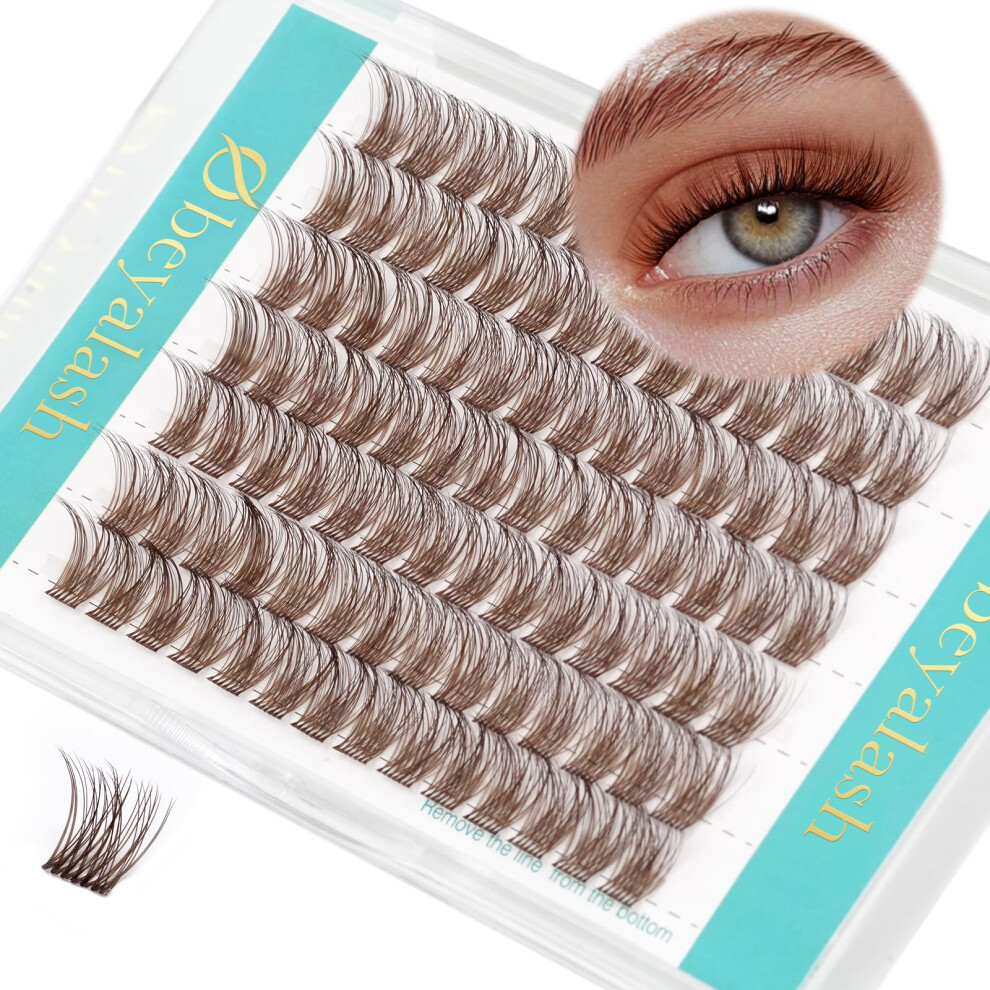 Photos - False Eyelashes Obeyalash Brown Clusters Lash Natural Dark Brown Eyelashes Individual Lash Extensions D Curl 12mm Mix Wispy Eyelash Clusters