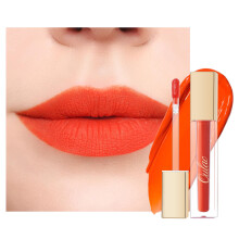 Oulac Matte Liquid Orange Lipstick for Women - High Impact Colour Lip Stain Waterproof & Long Lasting Lip Tint with Vitamin E & Rose Oil, Vegan