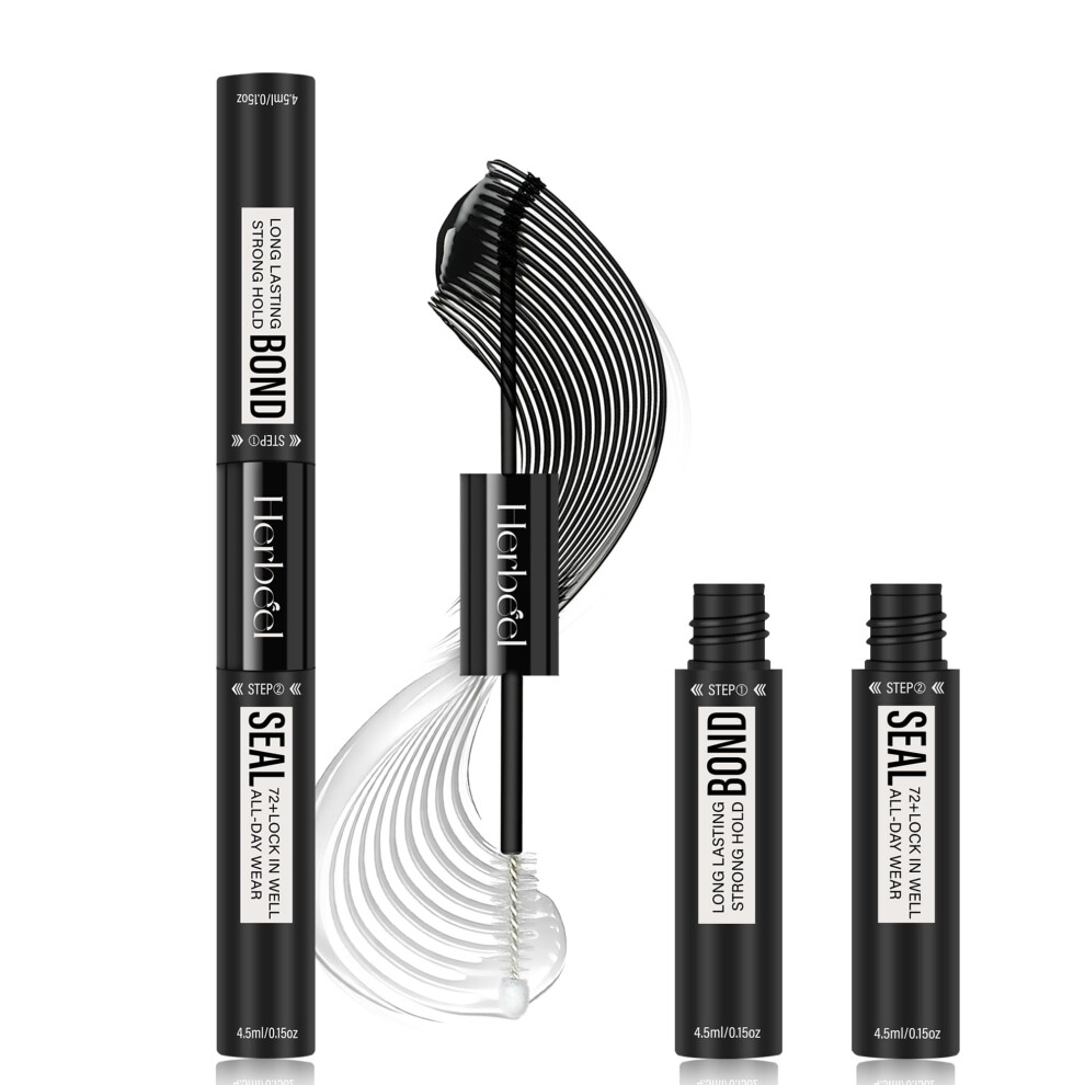 Herbeel Bond And Seal Lash Glue - 48H Long-Lasting Individual Cluster Lash Glue With Tweezers