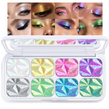 Noerrors 8 Colors Chameleon Eyeshadow Makeup Palette, Diamond Long-Lasting Waterproof Glitter Eyeshadow