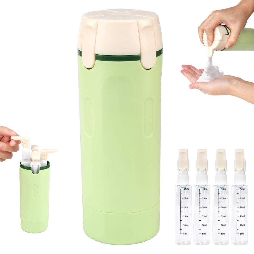 Dandin 4 In 1 Travel Bottle Dispenser, Travel Bottles For Toiletries, Portable Travel Essentials Leak Proof Refillable Travel Containers