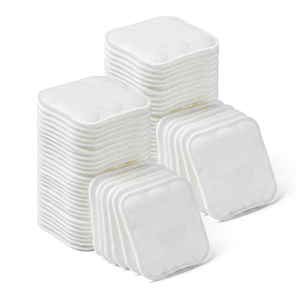 Karrma Ltd. Cotton Pads Square Large 120 Pack 100% Pure Cotton Lint Free Facial Pads For Makeup Removal, Skincare, Toner