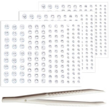 Go Ho 423 Pieces Self Adhesive Face Hair Gems Rhinestones,Body Glitter Eye Gems Diamonds Rhinestones Crystals Hair Jewels Stick on Face Jewels for