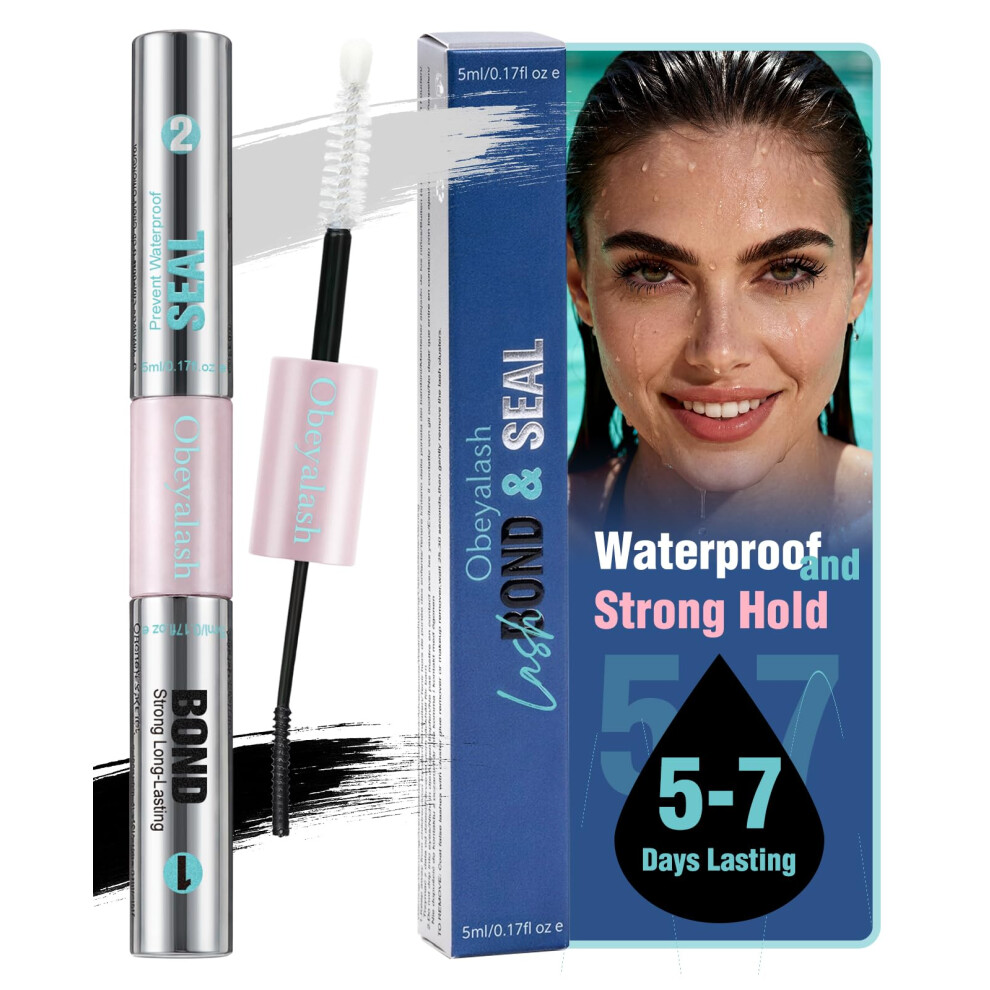 Obeyalash Lash Bond And Seal Lash Glue Waterproof Bond And Seal Cluster Eyelash Glue 5Ml+5Ml For Diy Underlash Clusters