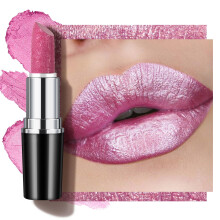 Anglicolor Metallic Glitter Pink Lipstick,High Impact Lipcolor,Lightweight Hydrating Formula Smooth and Non-Sticky,Lipstick For Women,Full-Coverage