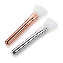Lotsdonxia 2 Pcs Silicone Face Mask Applicator Brushes, Rose Gold and Silver – Beauty Tool for Even Application of Mud, Lotion & Mixed Masks