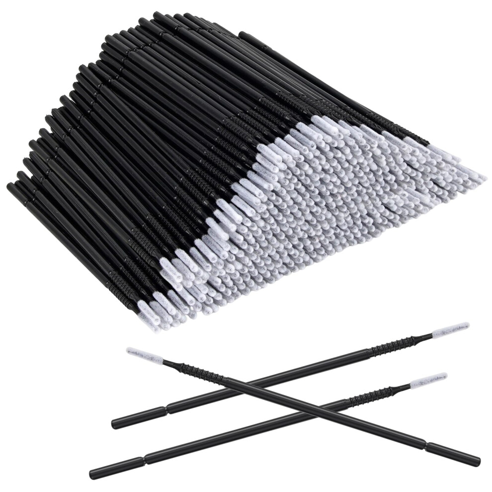Bqmezrnus Black 400Pcs Micro Applicator Brushes Applicator Microbrushes Disposable Micro Applicators Brushes With Longer Tips