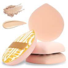 Large Makeup Puff for Face Powder,2 Pcs 3 Inches Teardrop Makeup Sponge Soft Foundation Sponge Make Up Sponges for Face Foundation,Concealer,Liquid