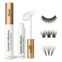 Liwal Lash Glue 24 Hour Eyelash Adhesive Strong Quick Dry Waterproof Glue for Strip & Individual Lashes Long Lasting Hold (Clear)