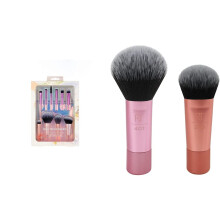 Real Technique Travel Fanstasy Mini Brush Kit 10 Piece Set, Purple & Mini Brush Foundation and Blush Duo, Travel Size