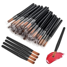 50 Pcs Disposable Lip Brushes Lipstick Gloss Sticks Stick Applicator Makeup Tools Kit, Black