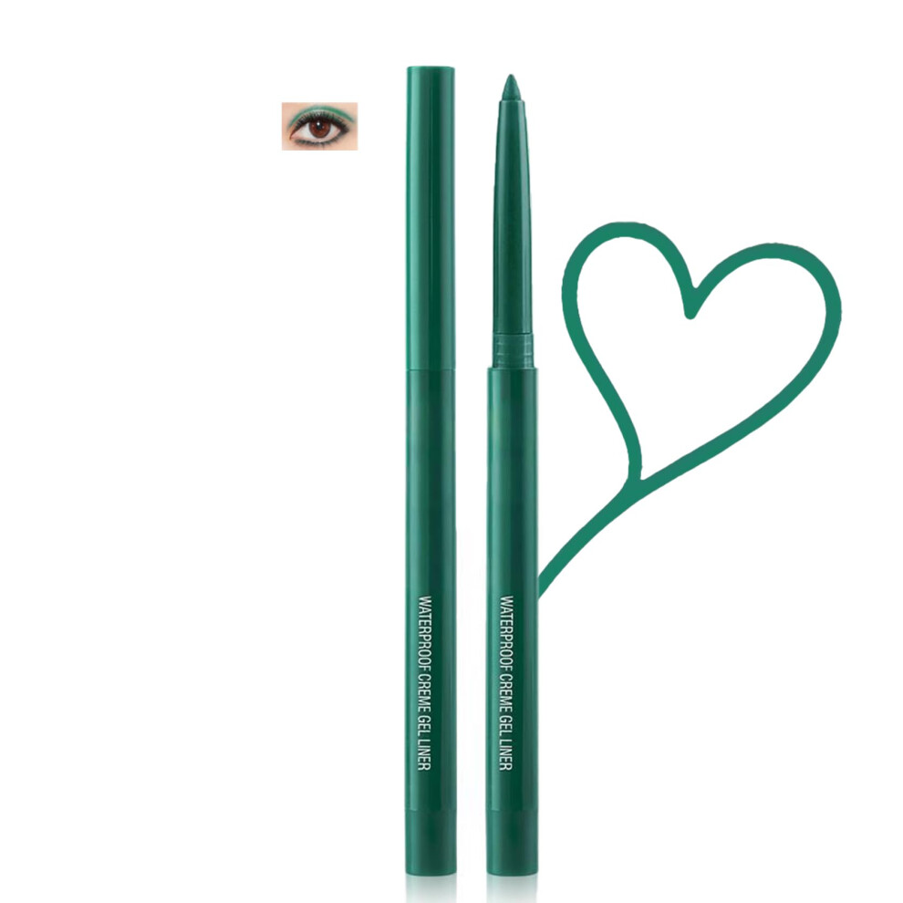 Zoeyshine Gel Eyeliner For Mature Women, Quick-Dry Formula & 24Hr Wear, Long-Lasting Smudge-Proof Multiple Colors Eyeliner Pencil (11#Emerald Edge)