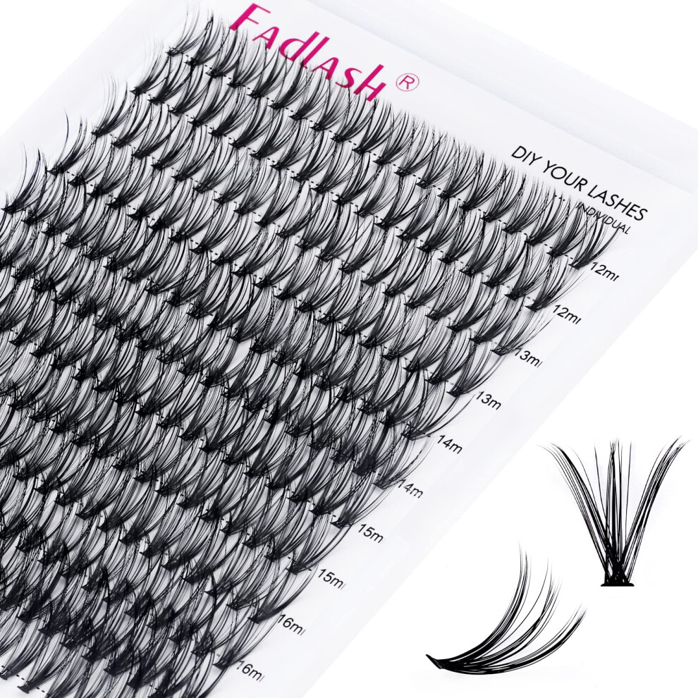 Fadlash 30D 0.07Mm D Curl 12-18Mm Mixed Trays Cluster Lashes Diy Eyelash Extensions