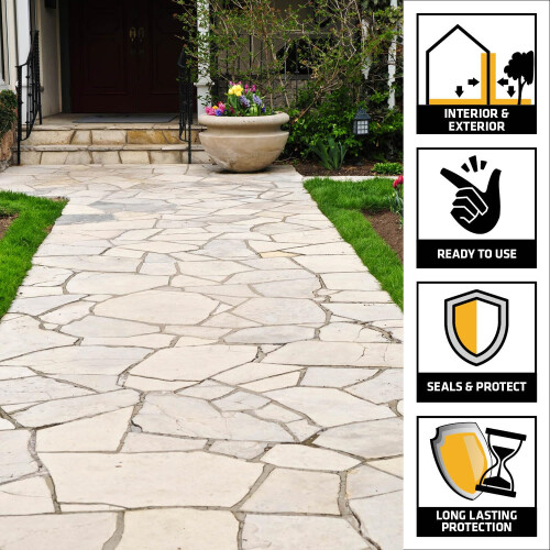 Sika Stone Protector – Water-Based Protector For Natural Stone – Internal And External Use – Ready To Use – Clear Coat – 5 Litre 1