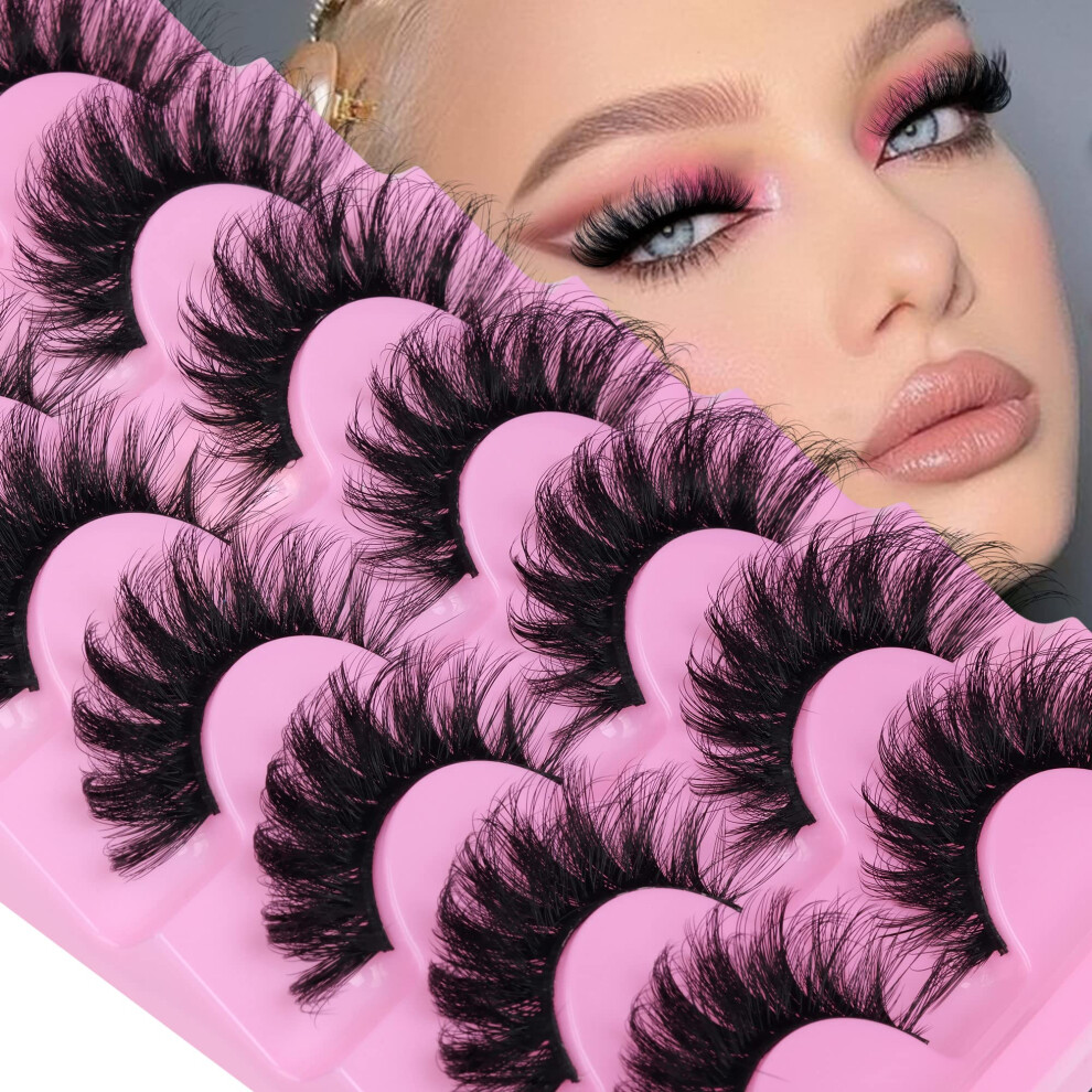 Jimire Cat Eye Lashes Faux Mink Eyelashes Fluffy 18Mm Volume Mink Lashes Natura Look Like Eyelash Extensions Wispy Full False Eyelashes Strip Lashes