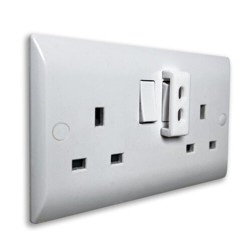 Decoralin 4 Pack Socket Switch Cover Guards – Child Safety Plug Protectors Prevent Accidental On/Off Switching