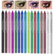 QIUFSSE 16 Colored Eye Liner Pencils for Women,Purple Green Blue Metallic Eyeliner Pen Set,Colorful Eye Liner Pencils,Multi-Function and Professional