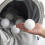 Boules de séchage réutilisables en plastique blanc 6,5 cm 6