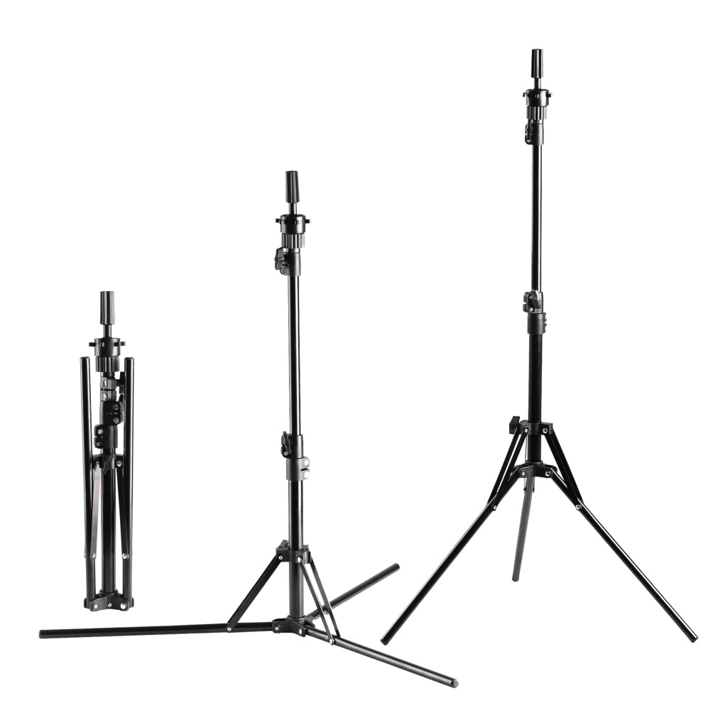 Anstar Wig Stand Tripod Mannequin Head 19-61In Foldable Wig Head Stand For Cosmetology Hairdressing Training With Carry Bag