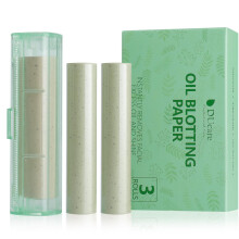 DUcare Refillable Oil Blotting Sheets for face, Tear Design Face Blotting Paper for Oily Skin to Desired Length, 3 Rolls (200+ uses)