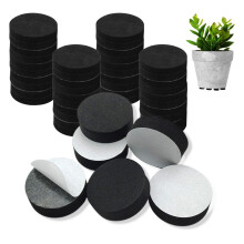 MIVAIUN 40 Pieces Invisible Plant Pot Feet, Non-Slip Garden Invisible Eva Foam Flower Pot Mat Round Black Flower Pot Risers