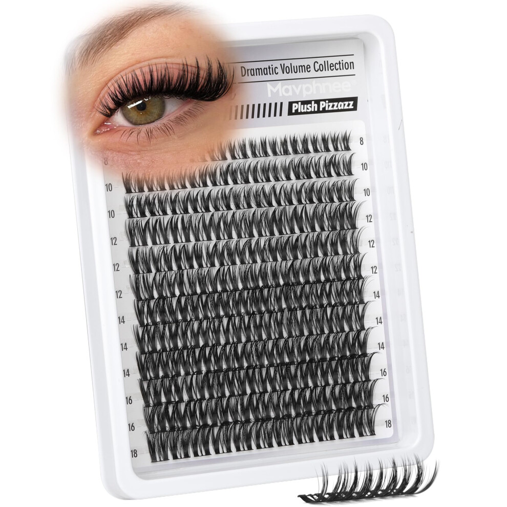 Mavphnee Lash Clusters Wispy Eyelash Clusters Ultra-Dense Individual Lashes Extensions Dramatic Cluster Lashes Cd-Curly Cluster Eyelash Extensions Wet Look
