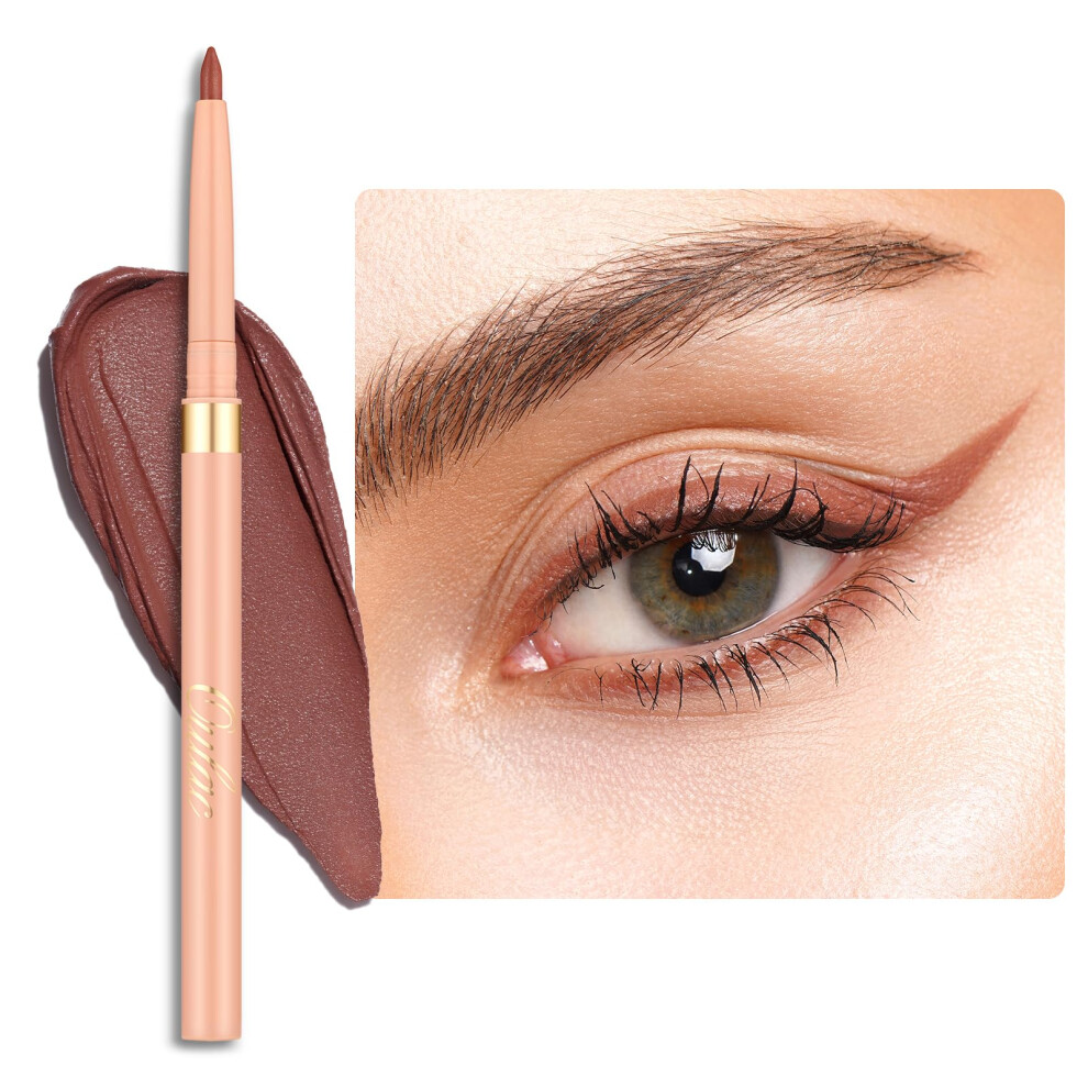 Oulac Brown Matte Eye Liner Pencils Waterproof, Smudge-Proof Retractable Eyeliner Lasts 24H +, Highly Pigmented And Smooth, Long-Lasting Formula