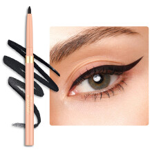 OULAC Matte Black Eye Liner Pencils Waterproof, Smudge-proof Retractable Eyeliner Lasts 24H +, Highly Pigmented and Smooth, Long-lasting Formula