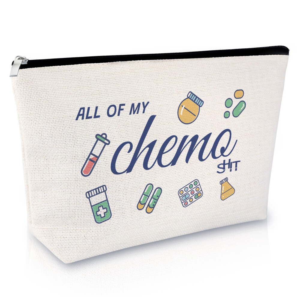 Vadaka Chemotherapy Treatment Gift For Women Cancer Survivor Makeup Bag Chemotherapy Treatment Cosmetic Travel Bag For Chemo Survivors Patients Fighting