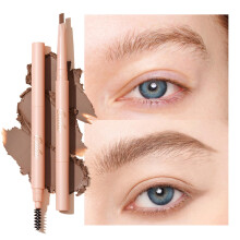 Oulac Natural Brown Eyebrow Pencil, Waterproof Retractable Eyebrow Stick with Brush, Long Lasting Smudge Resistant, Vegan & Cruelty-Free