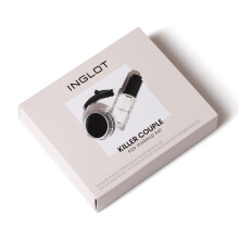 Inglot Killer Couple Set | Duraline + AMC Eyeliner Gel 77 | Black Eyeliner | Prolong Makeup Durability | Transparent | Waterproof | Cruelty-free