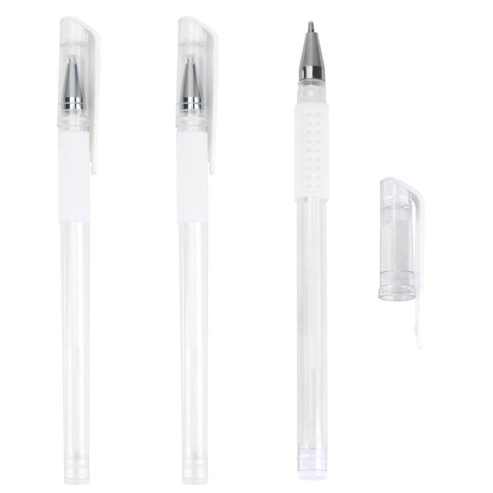 Clydewy White 3Pcs Skin Marker Pen Temporary Tattoo Pen Pencil For Skin Marking Eyebrow Mapping Eye Brow Pens Beauty Salons Microblading Outline Permanent