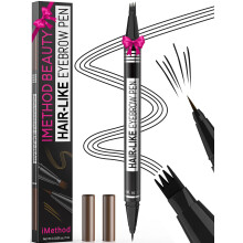 iMethod Microblading Eyebrow Pen - Eyebrow Pencil Magical 2-in-1 Dual-Ended Eye Brow Pencils for Women with 4-Fork-Tip & Ultra Precise Brush-Tip